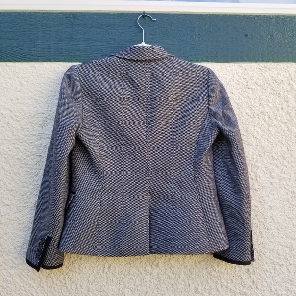 J. Crew black and white mini dot wool blazer size 4 - Picture 2 of 7